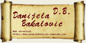 Danijela Bakalović vizit kartica